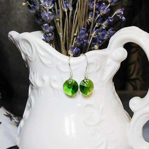 Jewelry - 925 Sterling Silver Swarovski Crystal Earrings